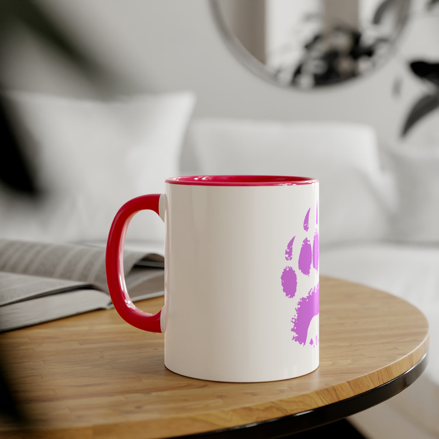 Purple Bear Paw - Accent Mugs, 11oz