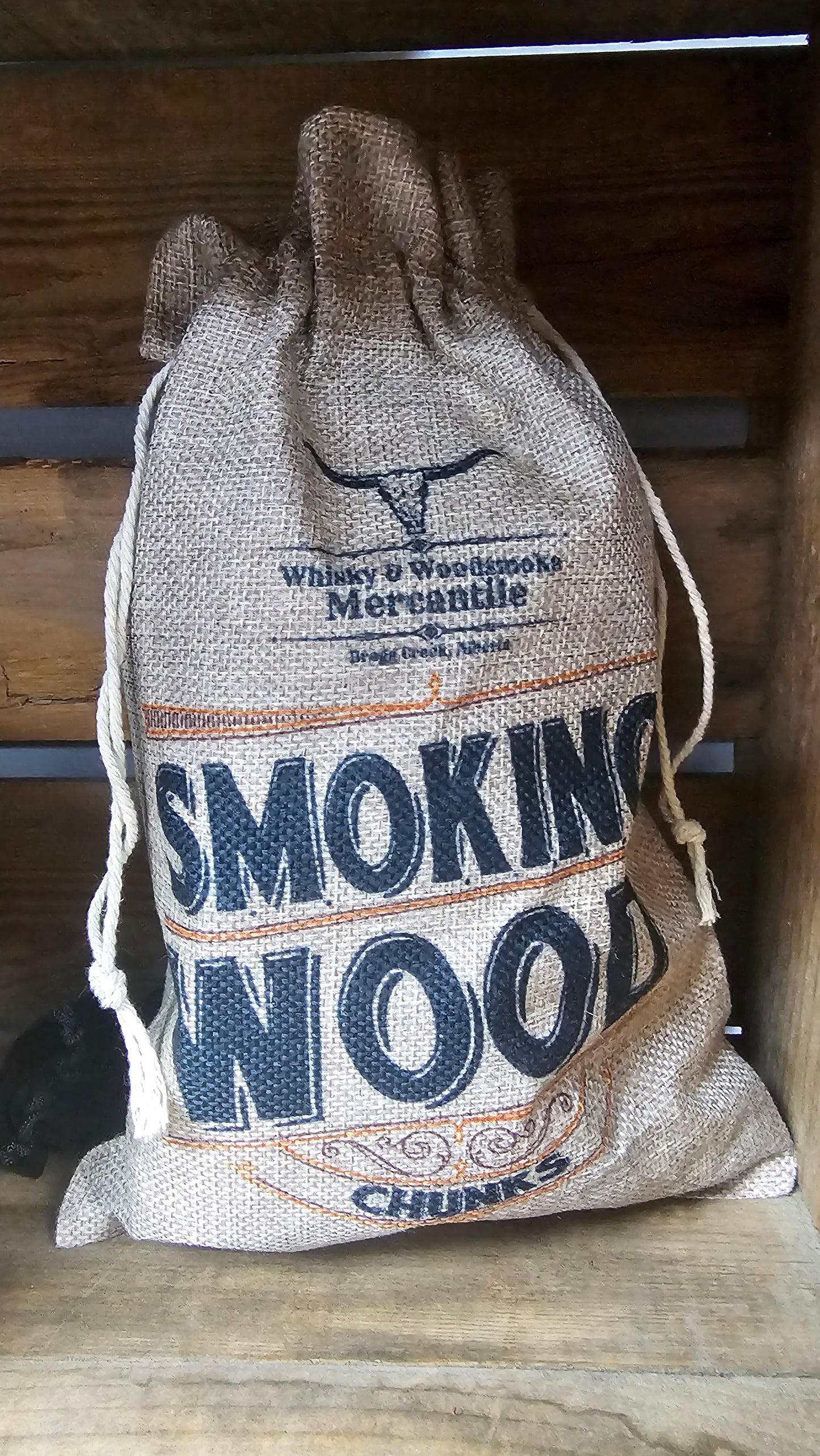 Smoking wood bourbon barrel