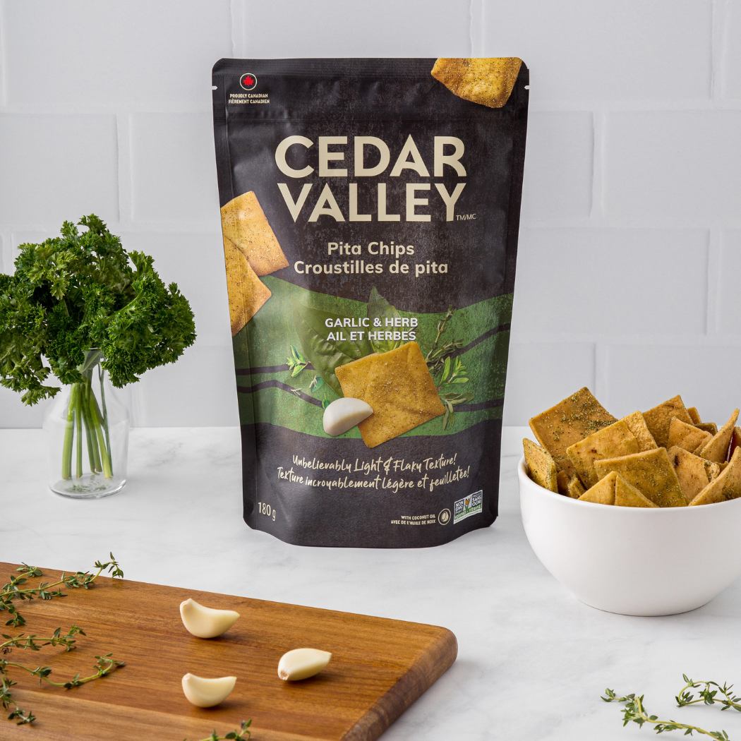 Cedar Valley Garlic and Herb Pita Chips