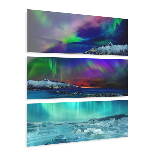 Northern Lights Acrylic Prints (Triptych)