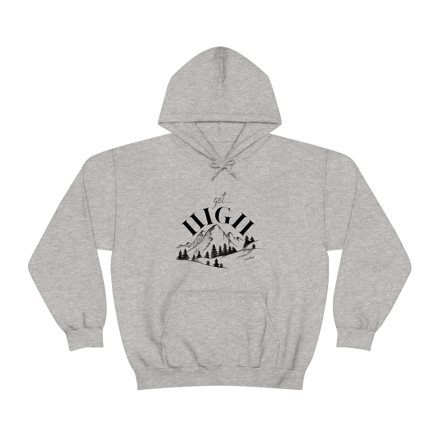 Unisex Heavy Blend™ Hooded Sweatshirt - Get High with Mountains