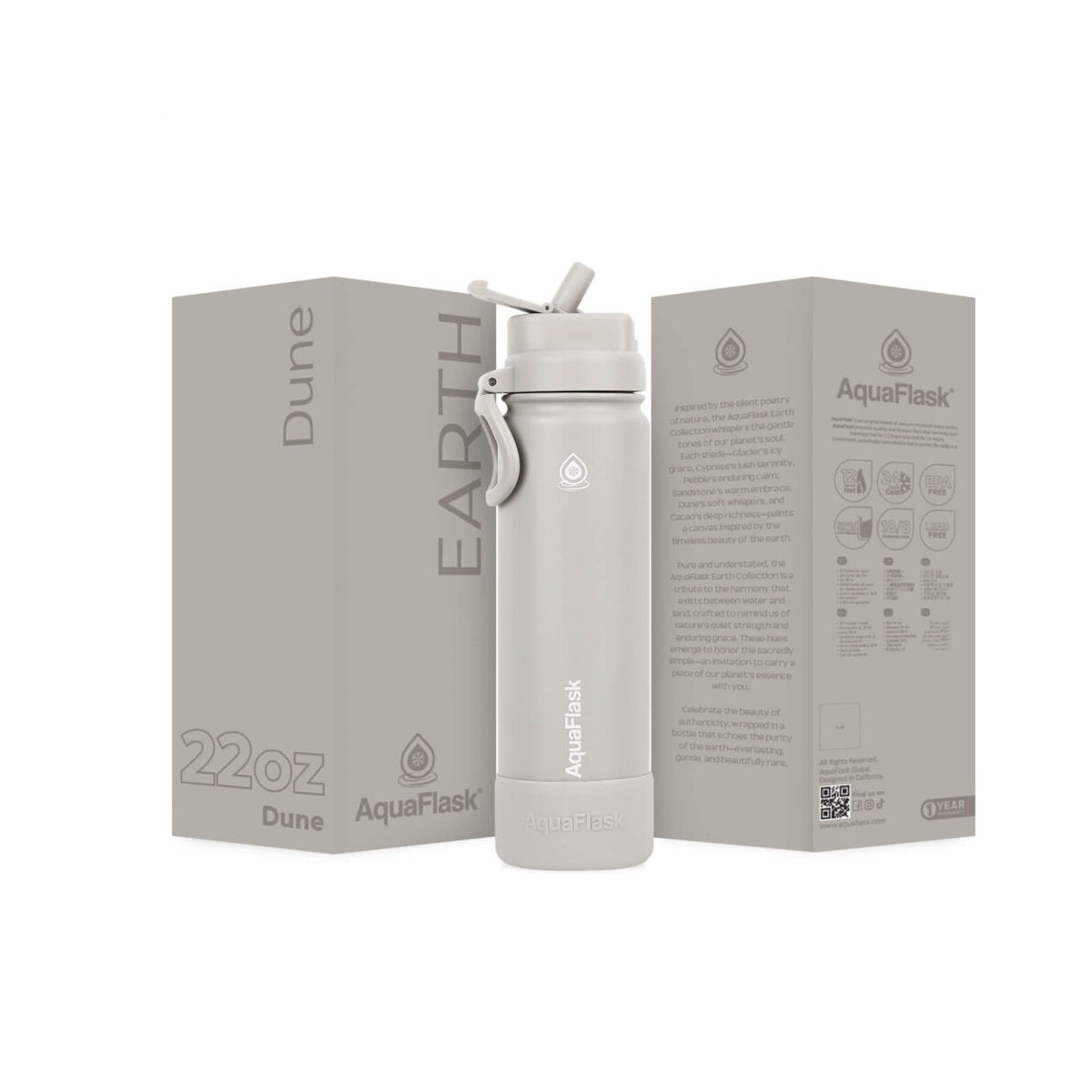 AquaFlask Earth Collection 22oz Stainless Steel Water Bottle – Insulated, Hot 12hrs Cold 24hrs aquaflaskcanada