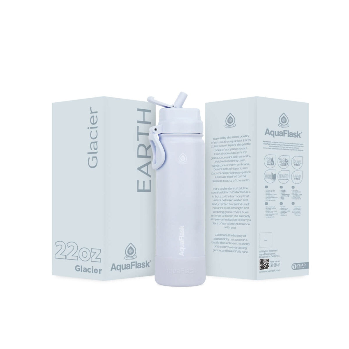 AquaFlask Earth Collection 22oz Stainless Steel Water Bottle – Insulated, Hot 12hrs Cold 24hrs aquaflaskcanada