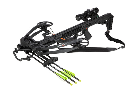 Bear Archery AC96B2B2202 Trance 410 crossbow that shoots 410 fps, adjustable stock, 10"; wide black