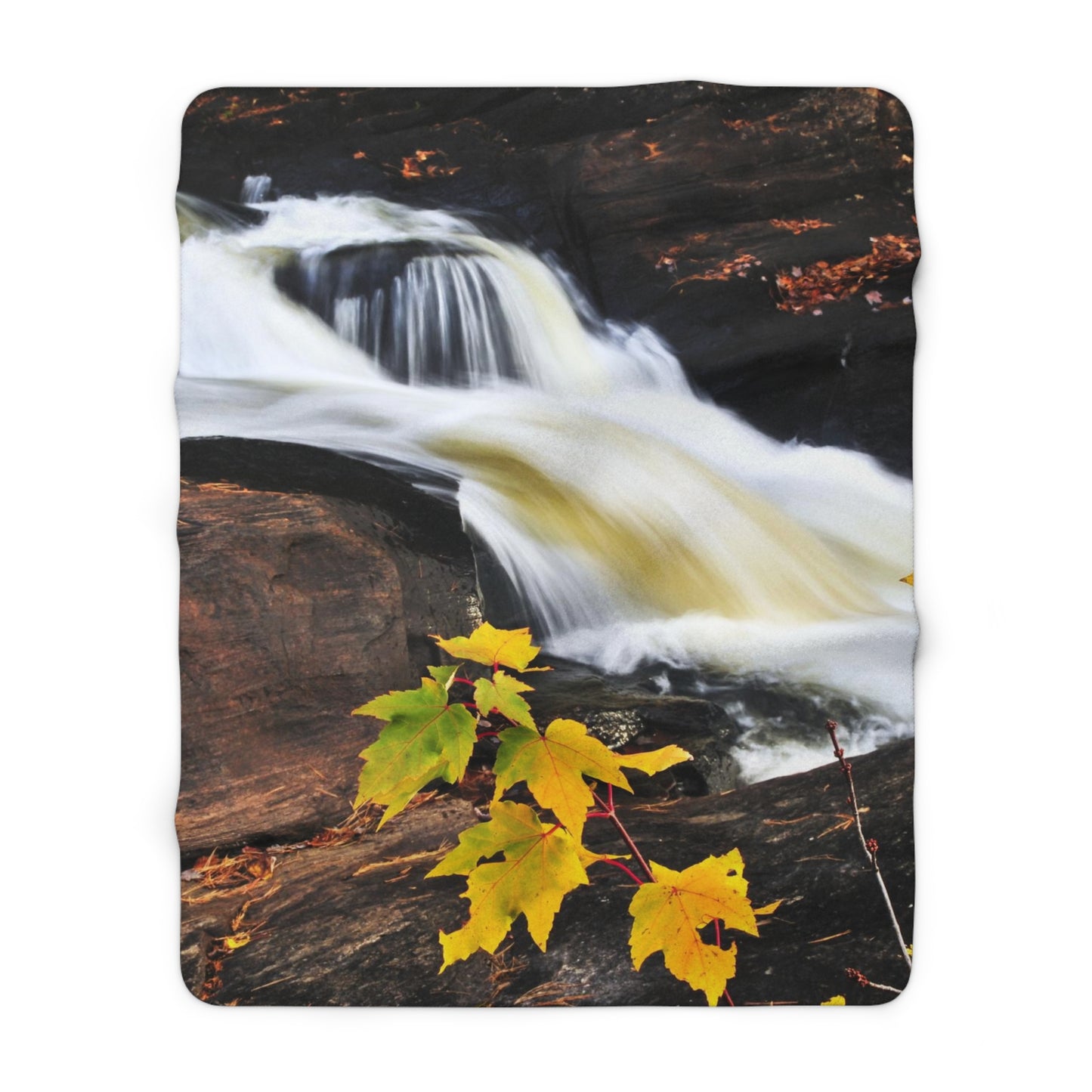 Fall Season Sherpa Fleece Blanket