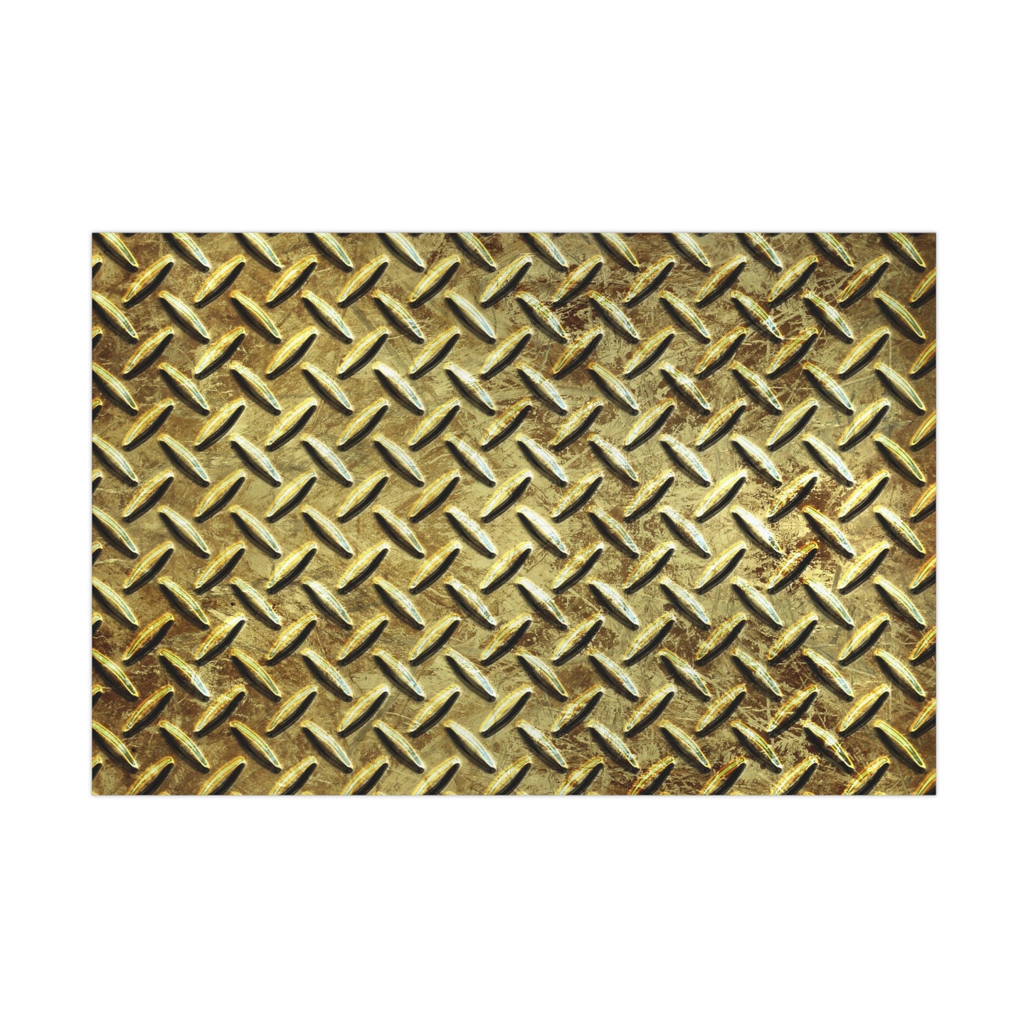 Gold Treadplate Gift Wrap Papers