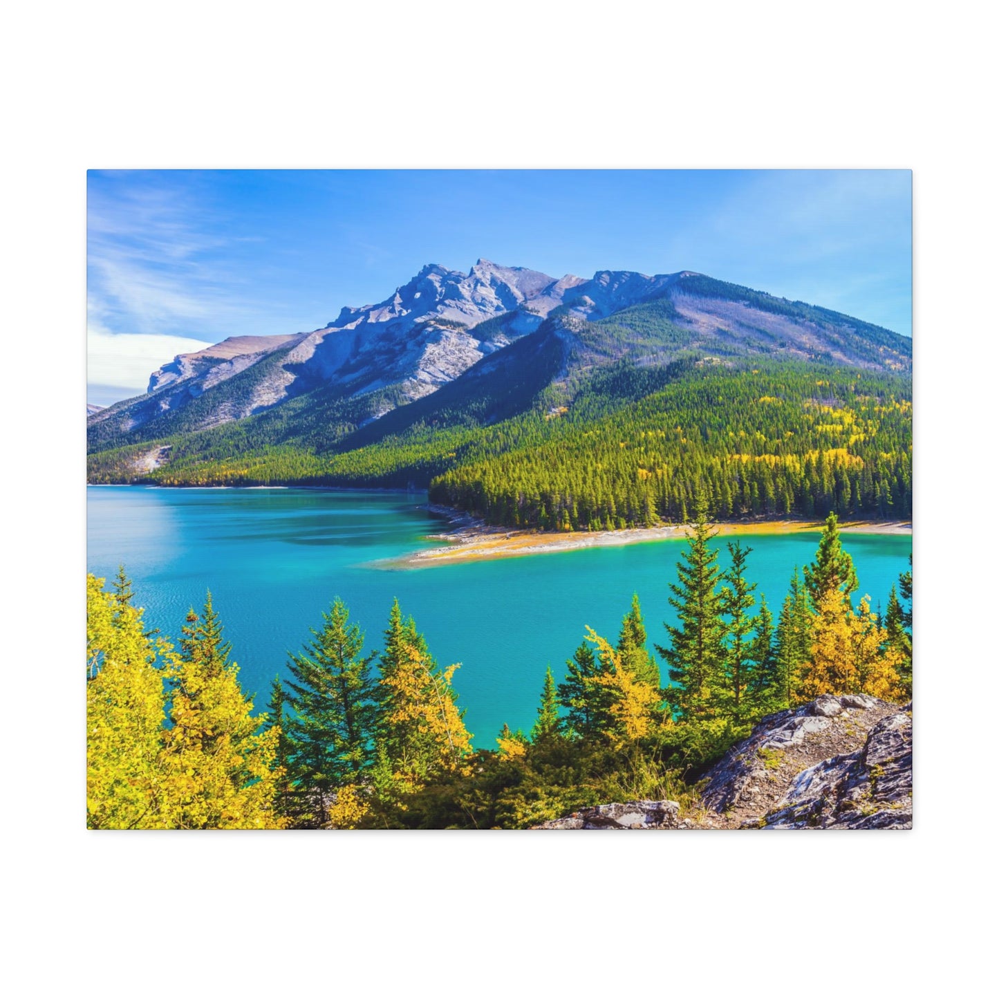 Lake Minnewanka Alberta Canadian Rocky Series - Canvas