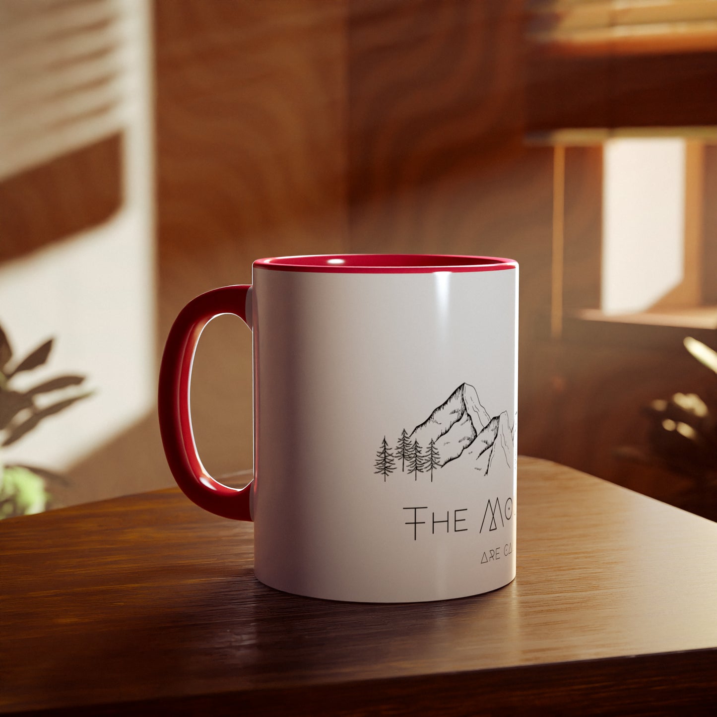 The Mountains Are Calling - Accent Mugs, 11oz