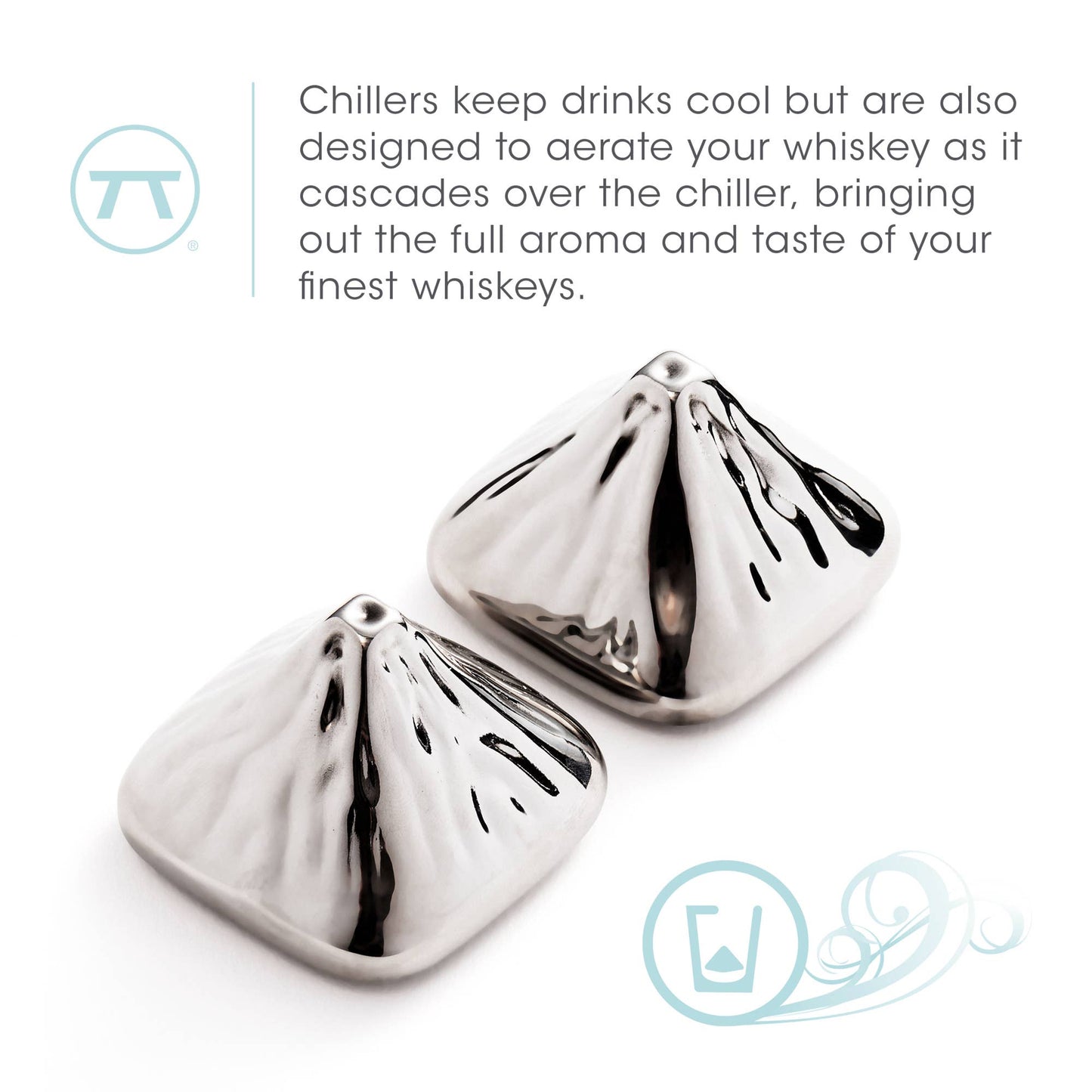 Outset Mountain Top Whiskey Stones, Set of 2, 1.81" x 1.34"