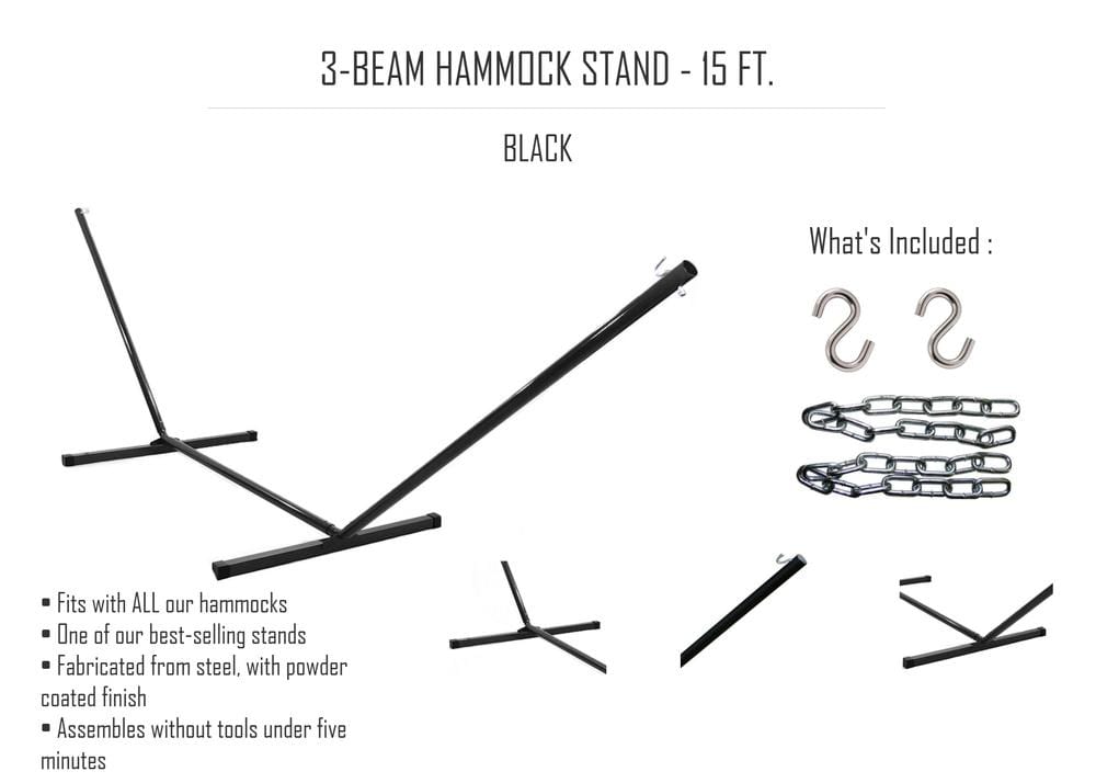 3-Beam Hammock Stand - 15 ft. Hammock Universe Canada