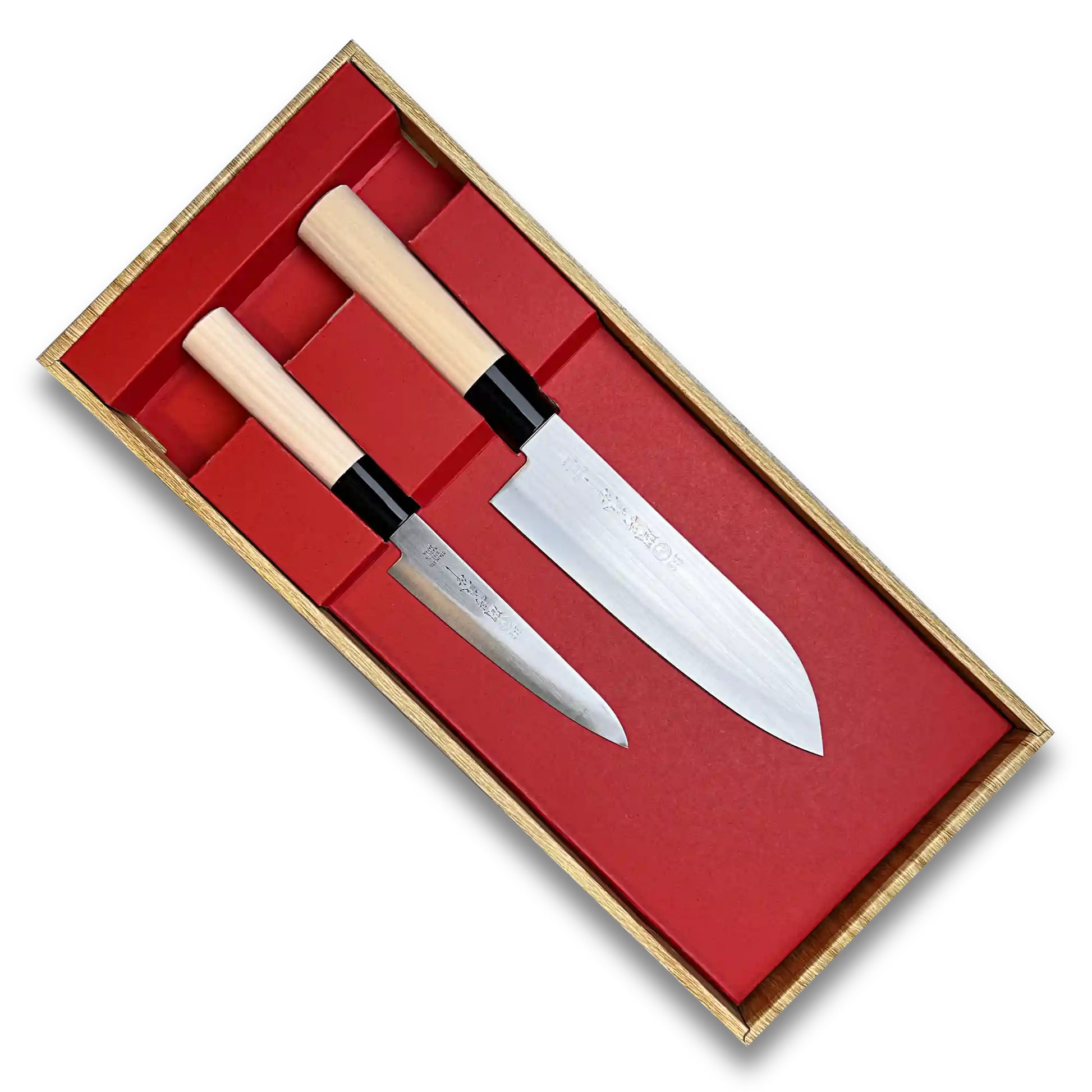 Two Piece Knife Set Santoku and Petty Knife - Made in Japan Ginza Steel