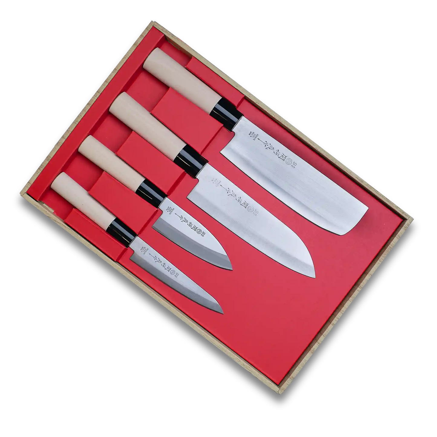 Four Piece Knife Set - Made in Japan Ginza Steel