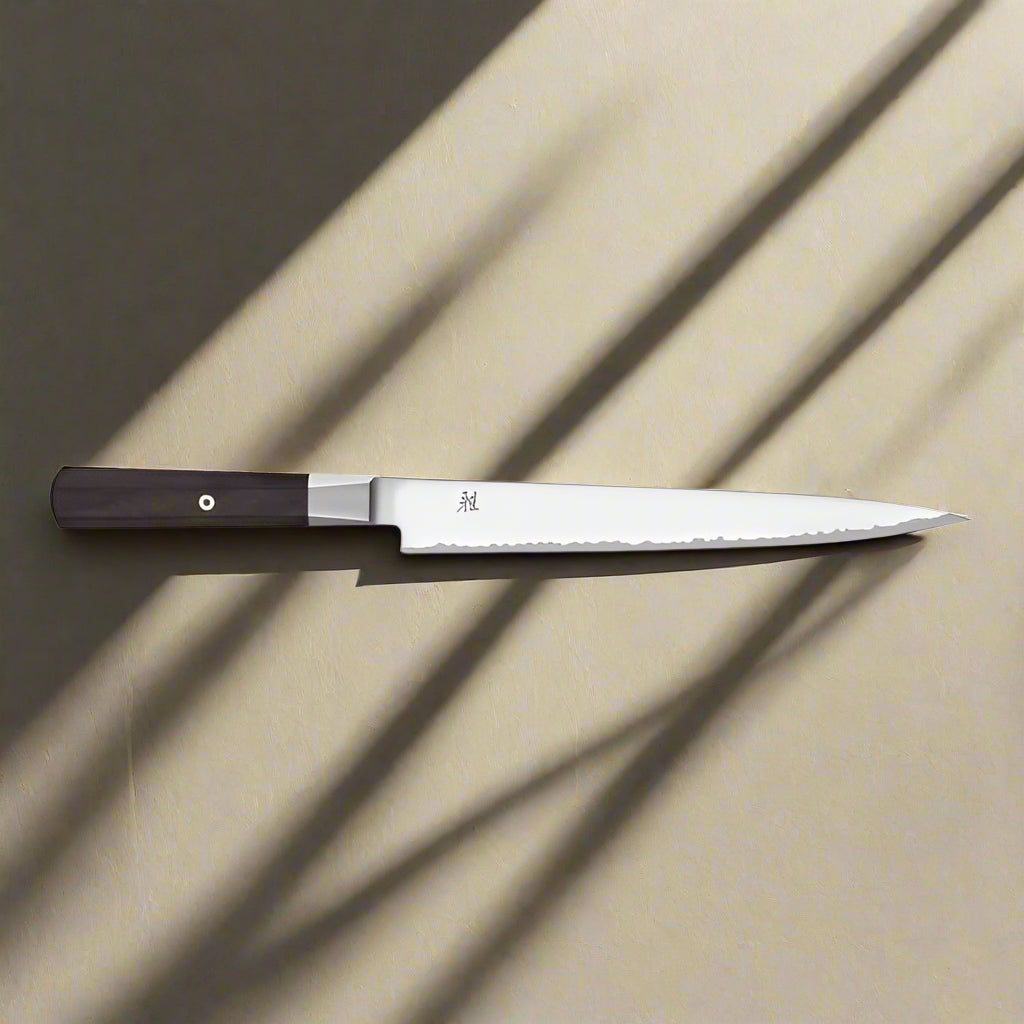 MIYABI 4000 FC 9.5-Inch Sujihiki Knife – Black Handle Ginza Steel