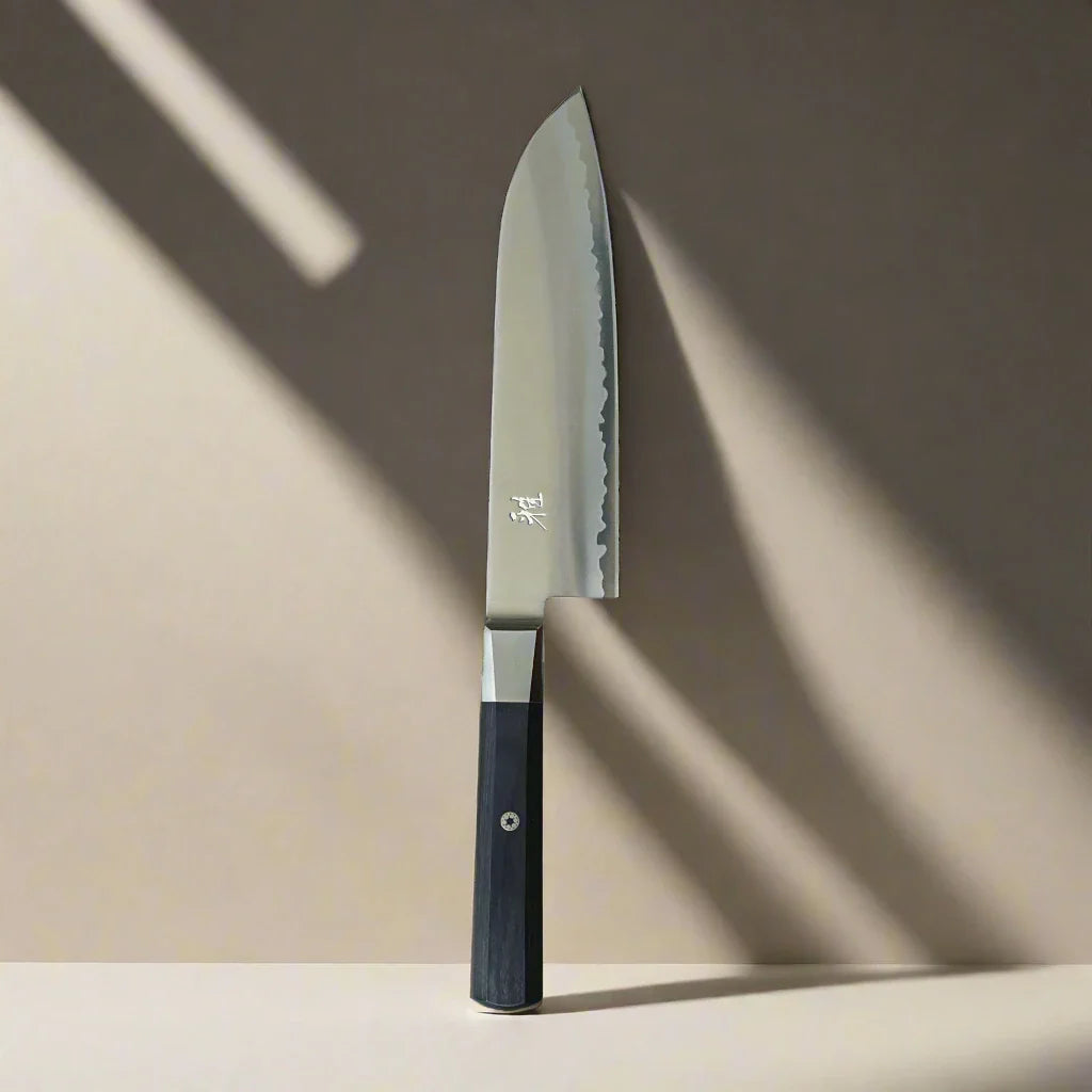 MIYABI 4000 FC 7-Inch Santoku Knife – Black Handle Ginza Steel