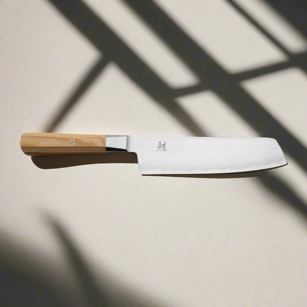 MIYABI 4000 FCV2 KOYA 6.5-Inch Nakiri Knife – Beige Handle Ginza Steel