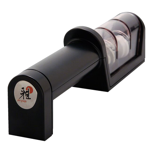 Miyabi Two‑Stage Diamond/Ceramic Handheld Sharpener Ginza Steel
