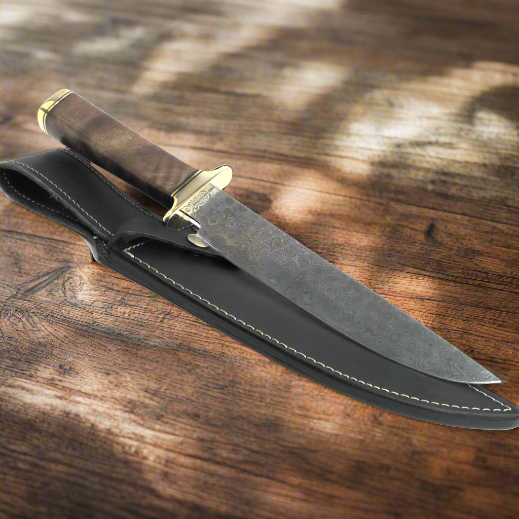 Haruto-III Bowie Knife 9 inch with Original leather sheath Ginza Steel