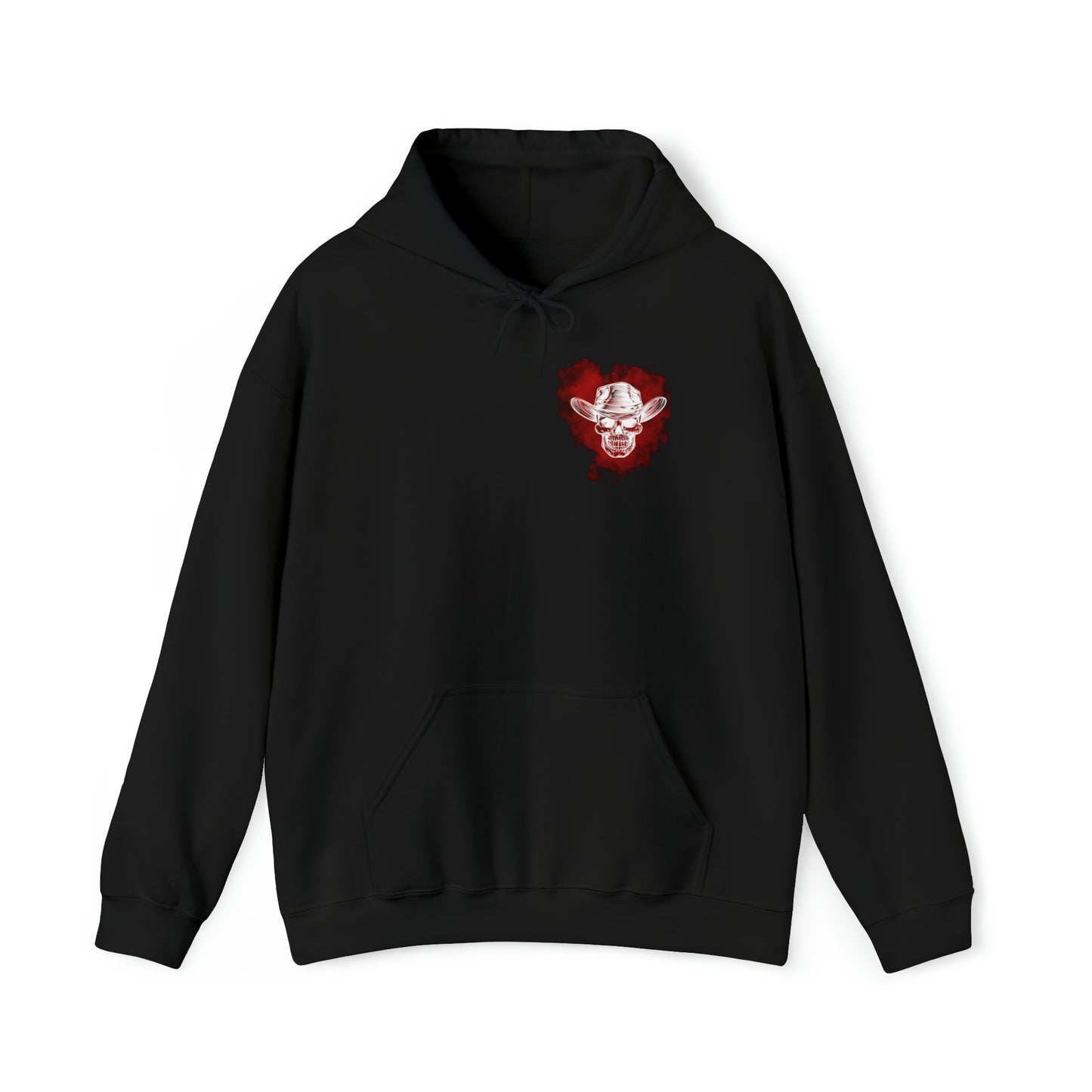 Cowboy Skull Red Smoke - Unisex Heavy Blend™ Hooded Sweatshirt