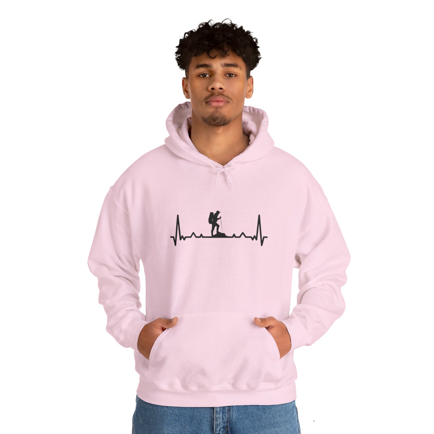 Hiking Heartbeat - Unisex Heavy Blend Hooded Sweatshirt - Hiking Heartbeat