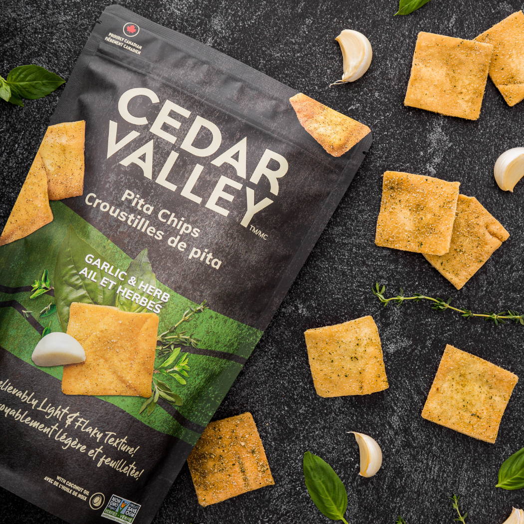 Cedar Valley Garlic and Herb Pita Chips