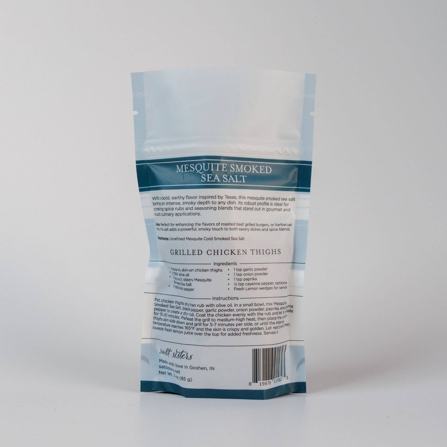 All-Natural Sea Salt - Mesquite Smoked - 3 oz Salt Sisters
