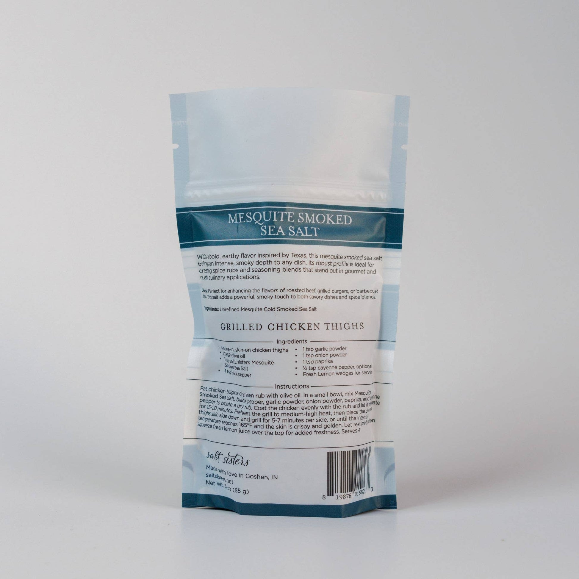 All-Natural Sea Salt - Mesquite Smoked - 3 oz Salt Sisters