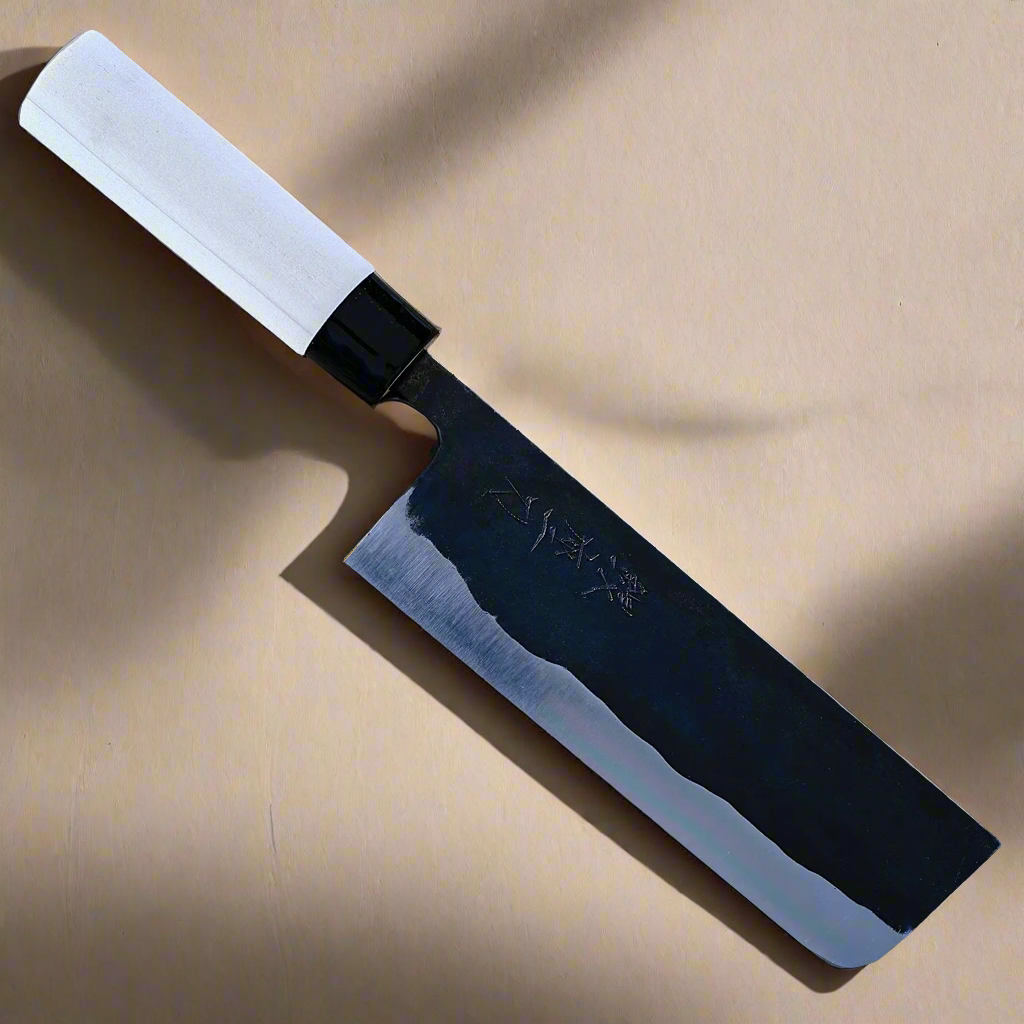 Aogami 166 | Nakiri Knife 165mm Blue#2 Soft iron Blade | Made in Japan Ginza Steel