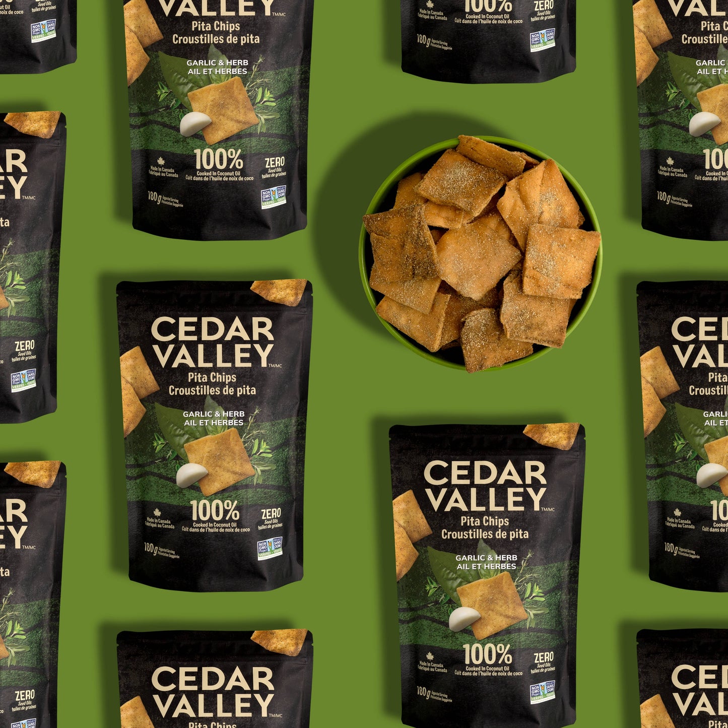 Cedar Valley Garlic and Herb Pita Chips