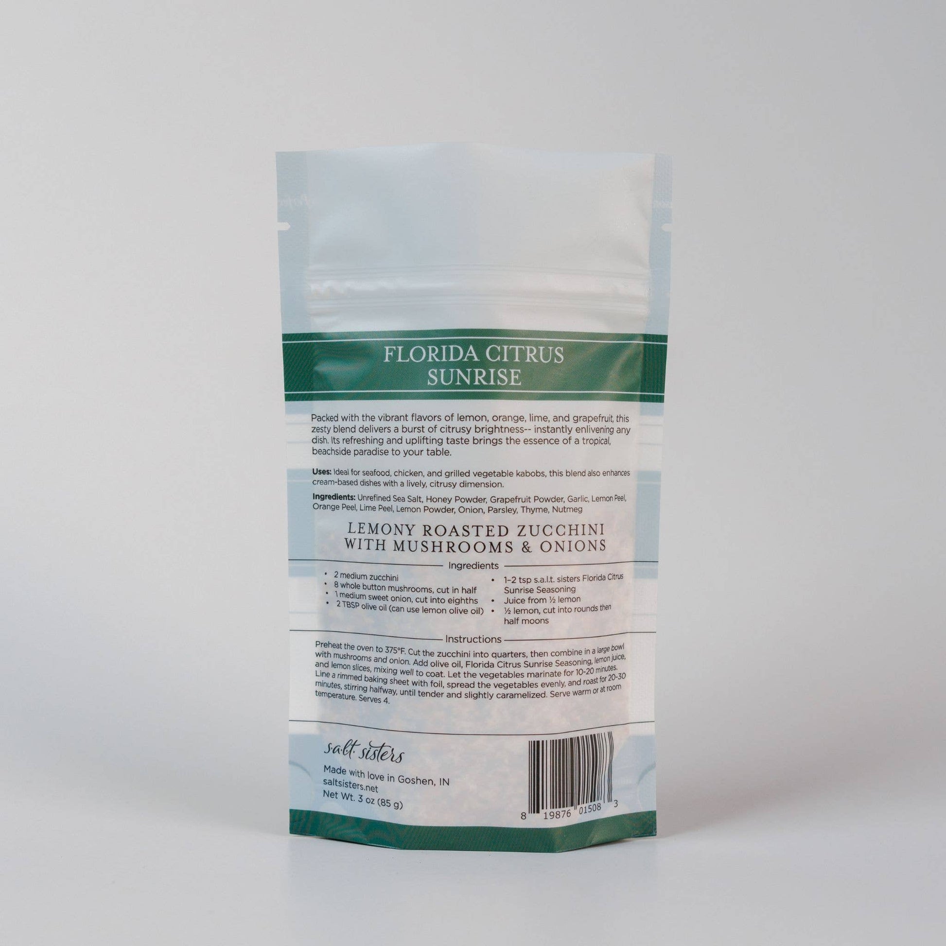 Herb, Spice & Salt Blend - Florida Citrus Sunrise - 3 oz Bag Salt Sisters