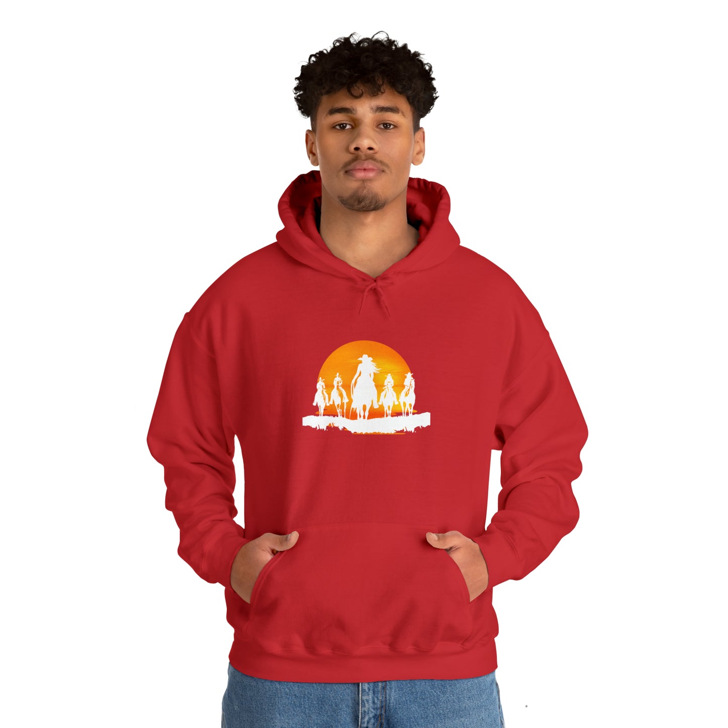 Cowgirls in the sunset  - Unisex Heavy Blend™ Hooded Sweatshirt