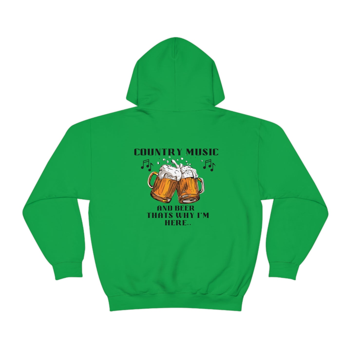 Unisex Heavy Blend™ Hooded Sweatshirt - Country music and beer, thats why I'm here