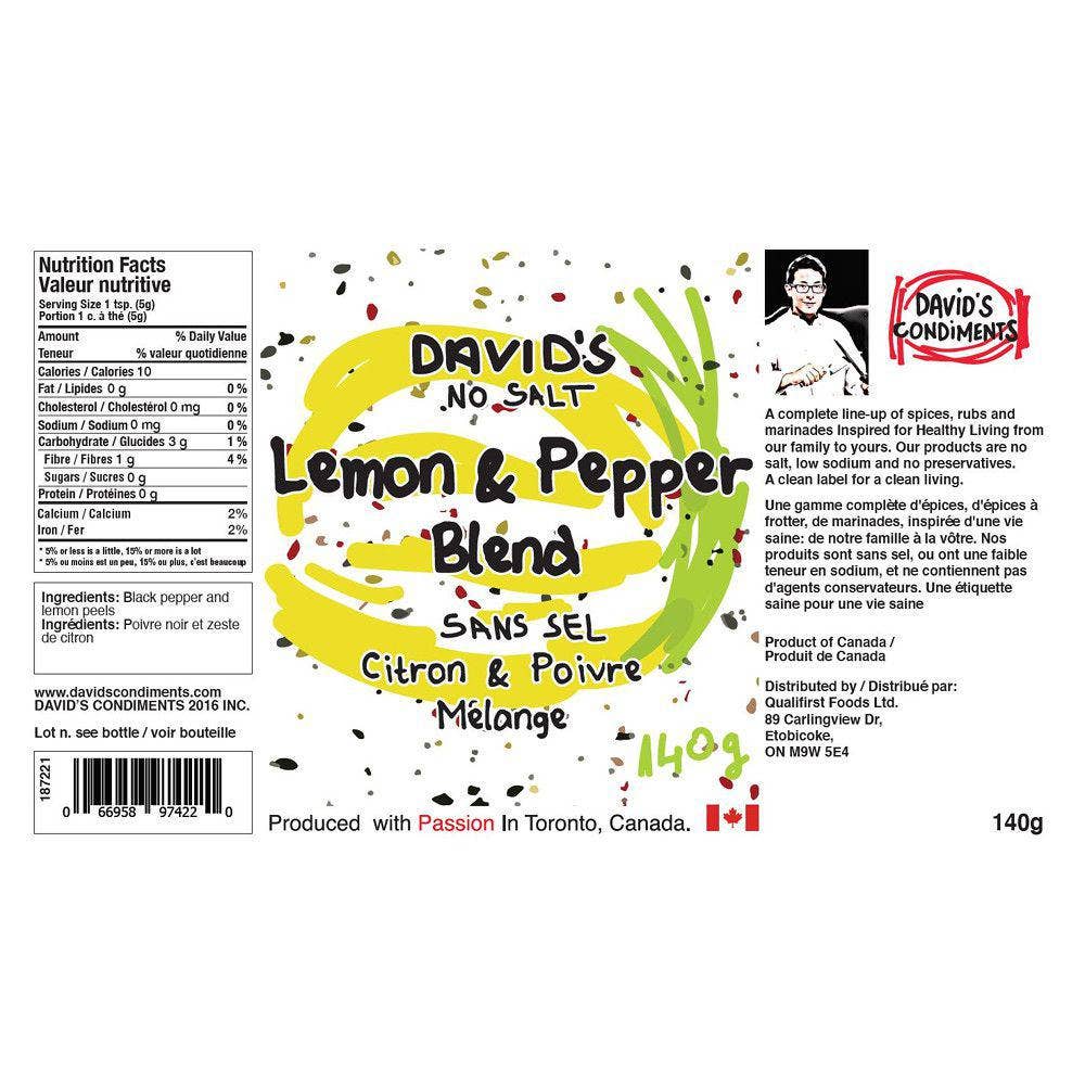 Lemon & Pepper Blend Dried Spice, 140g by Davids