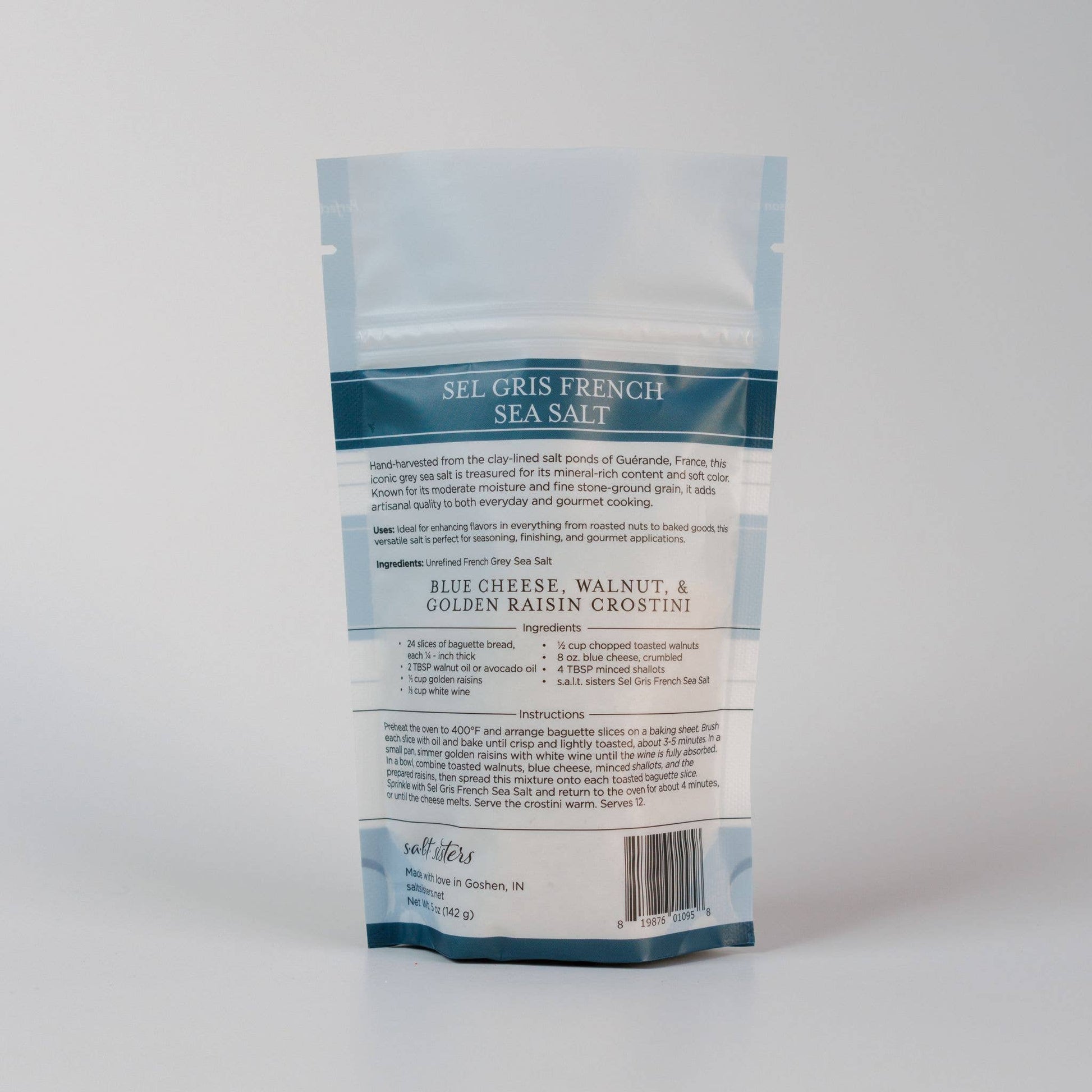 All-Natural Sea Salt - French - Sel Gris / Grey - 5 oz Salt Sisters
