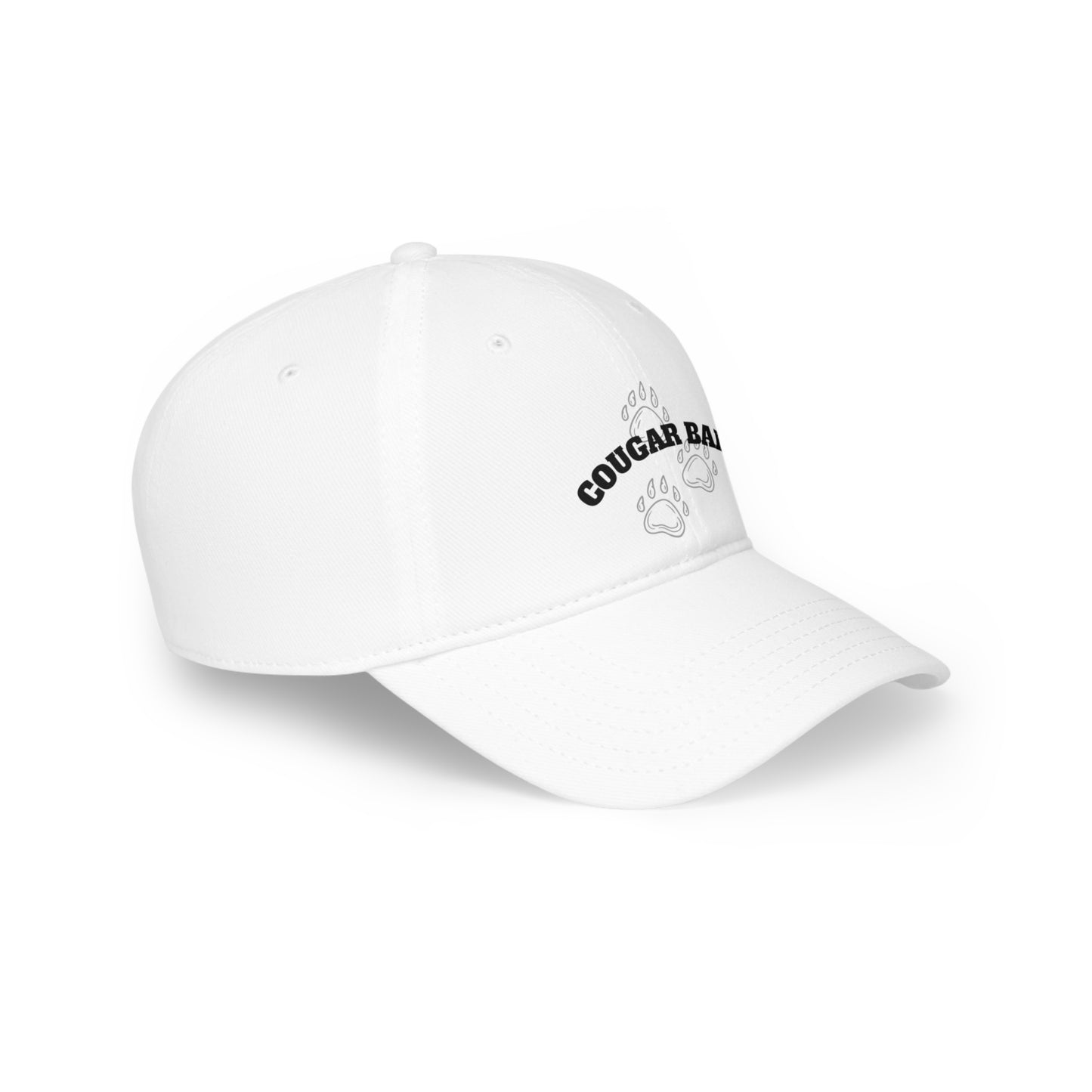 Low Profile Baseball Cap - Cougar Bait with paws