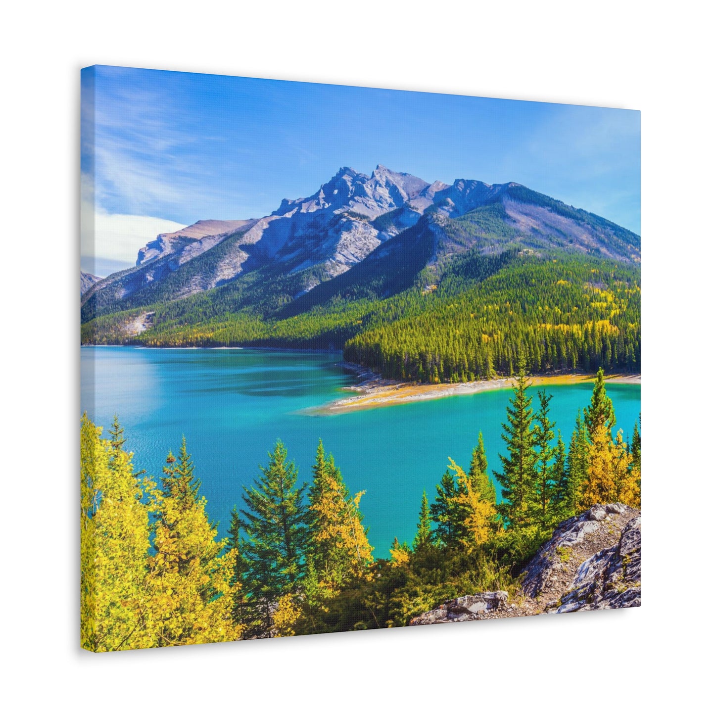 Lake Minnewanka Alberta Canadian Rocky Series - Canvas