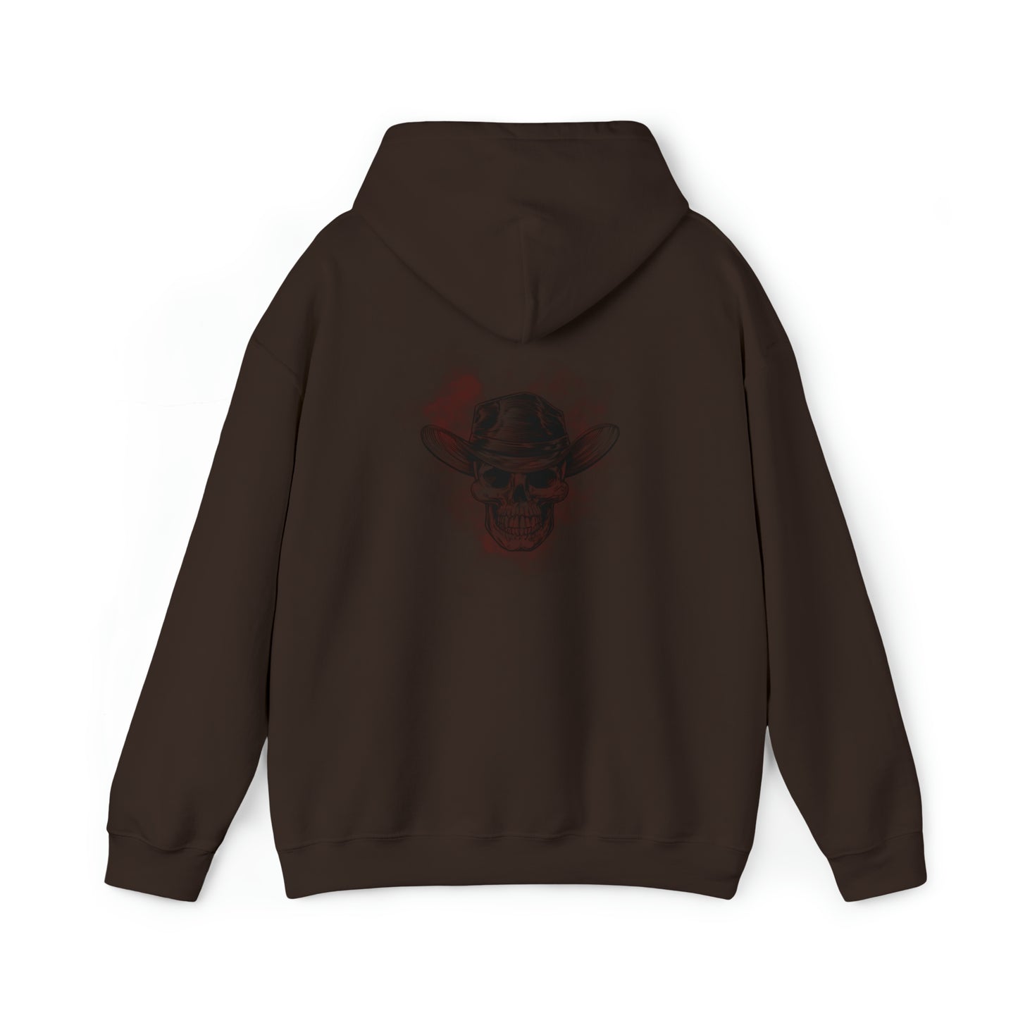 Red Silhouette Cowboy Smoke - Unisex Heavy Blend™ Hooded Sweatshirt