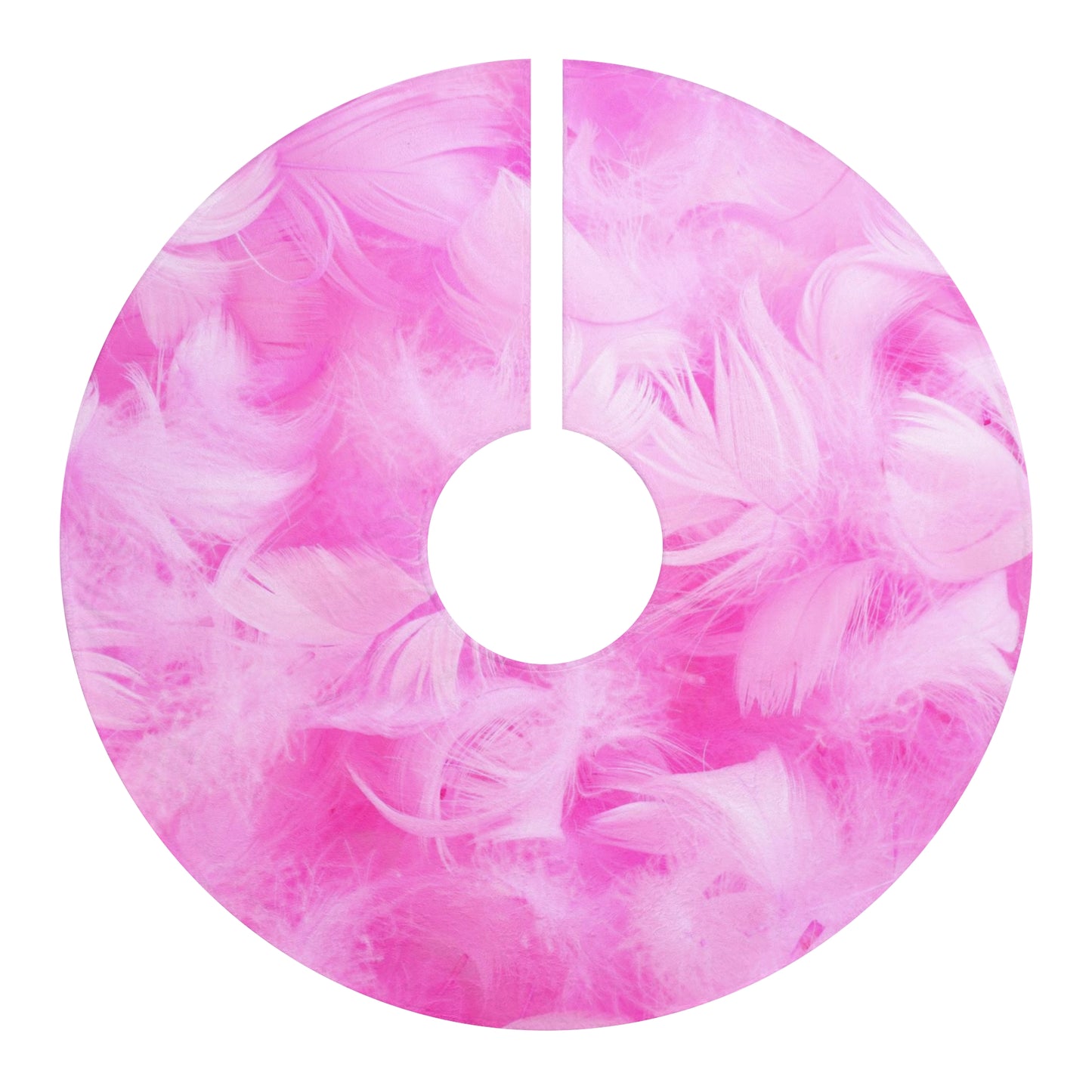 Pink Feather Christmas Tree Skirts