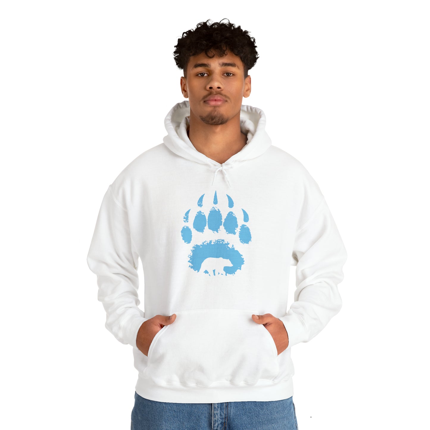 Bear paw blue - Unisex Heavy Blend™ Hooded Sweatshirt