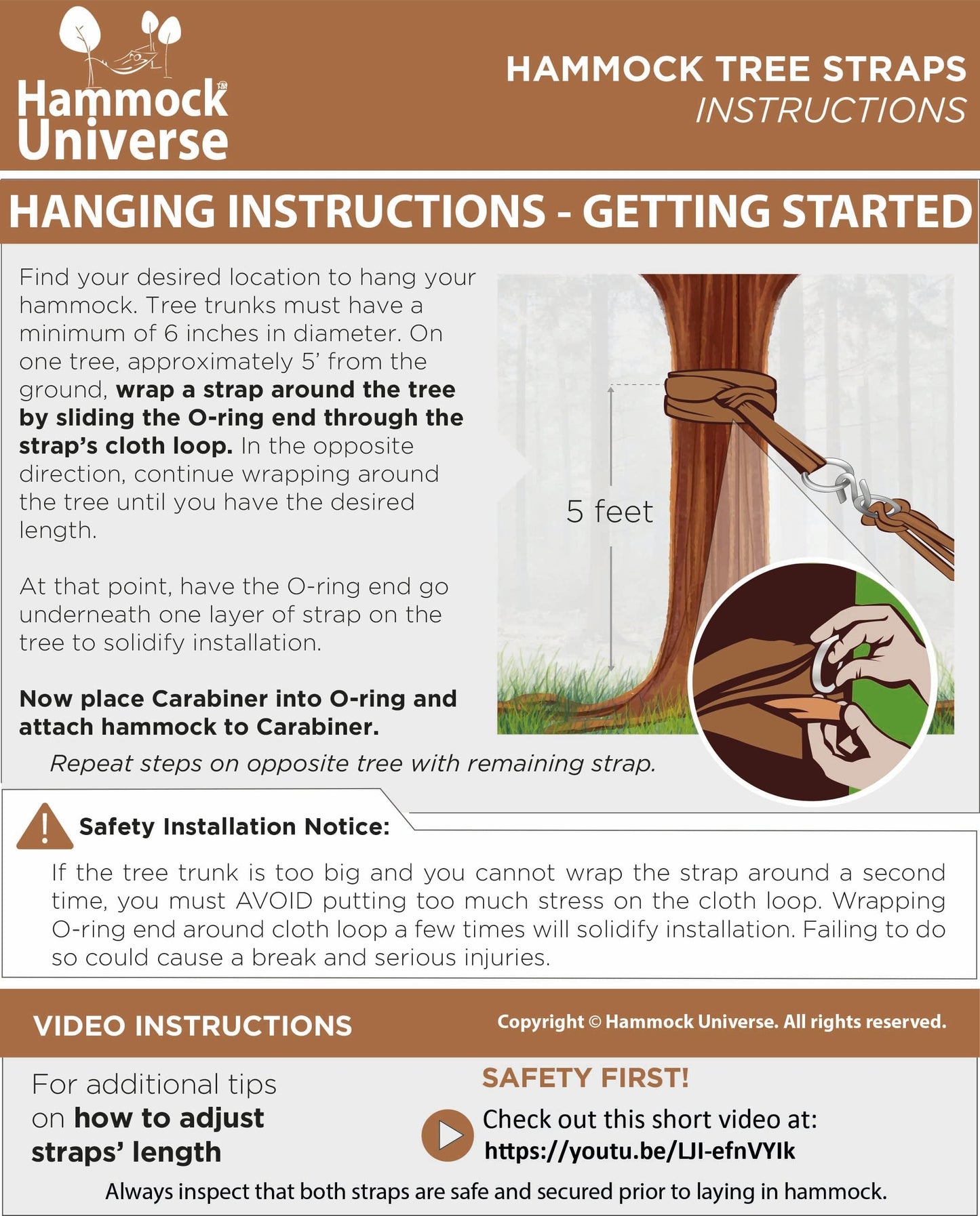 Eco-Friendly Hammock Tree Straps with Heavy Duty Carabiners Hammock Universe Canada