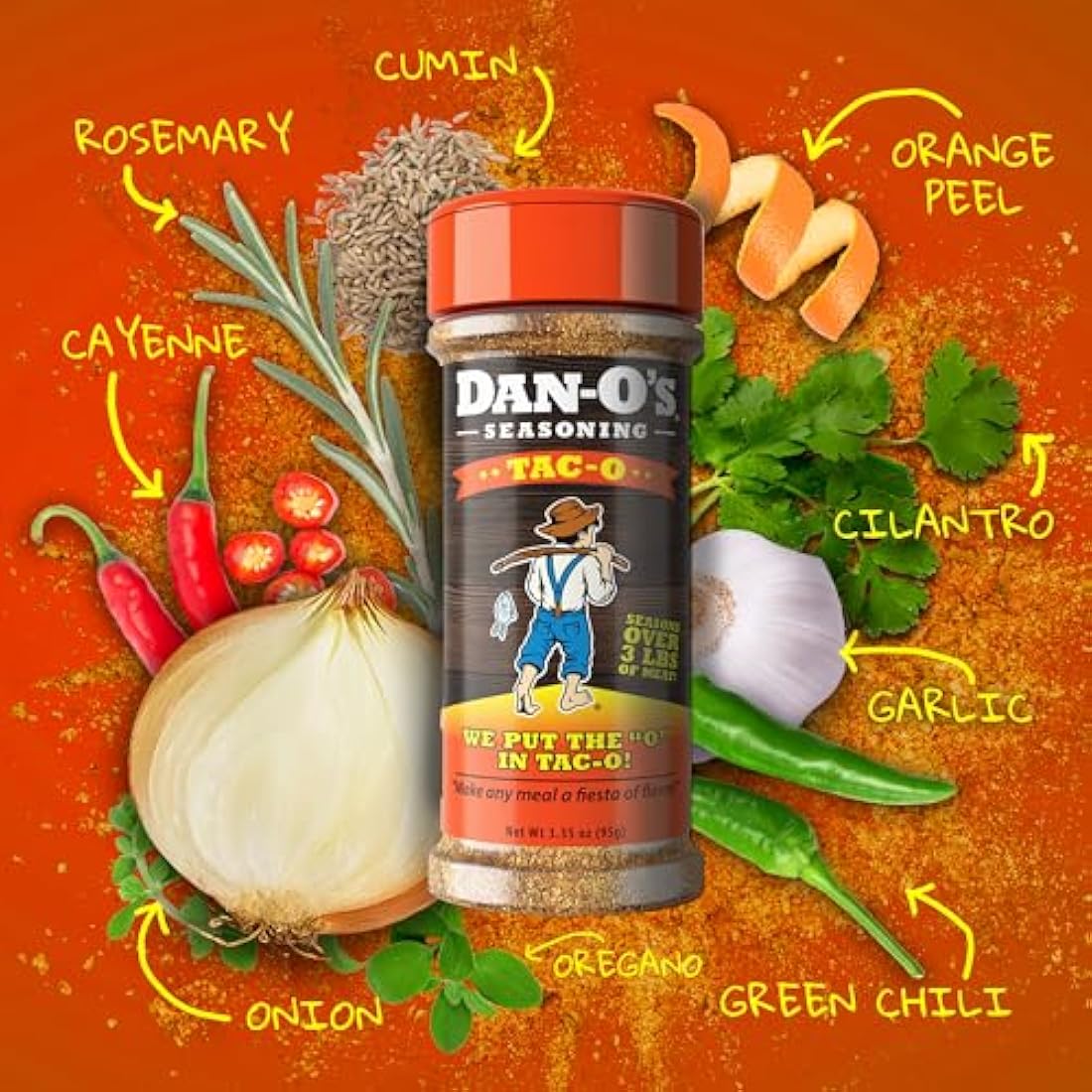 Dan-O's Tac-O Seasoning, 3.35oz SlobsRus BBQ