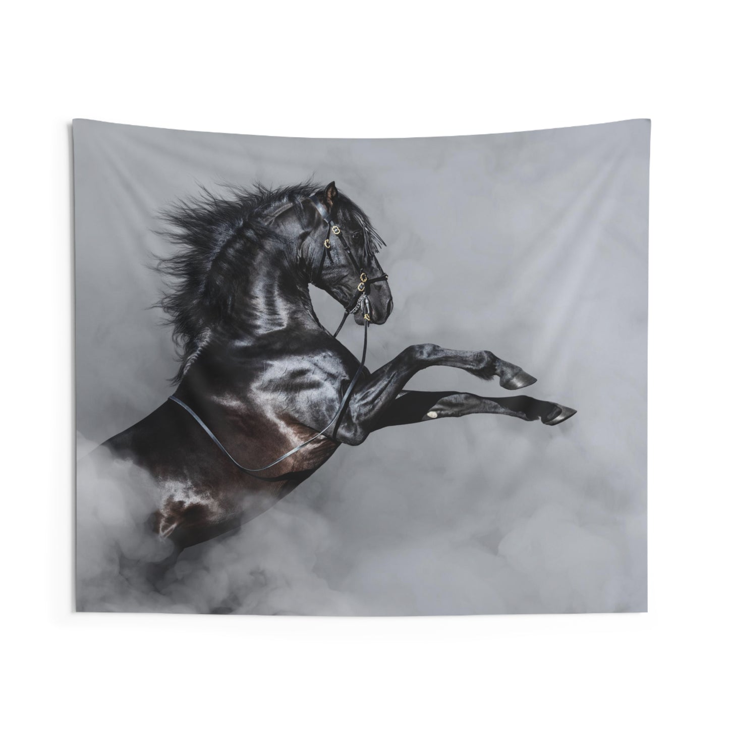 Smokey Black Stallion Indoor Wall Tapestries