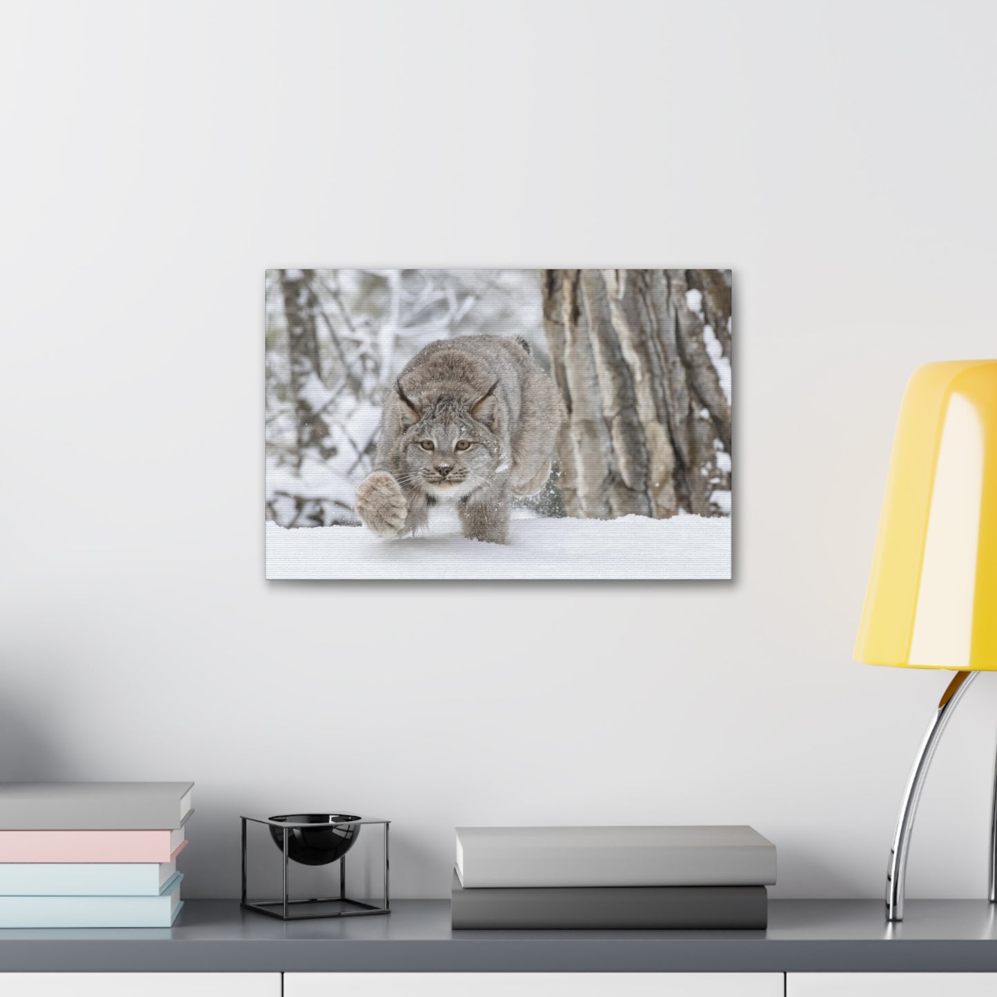 Bobcat in The Winter Canvas Gallery Wraps