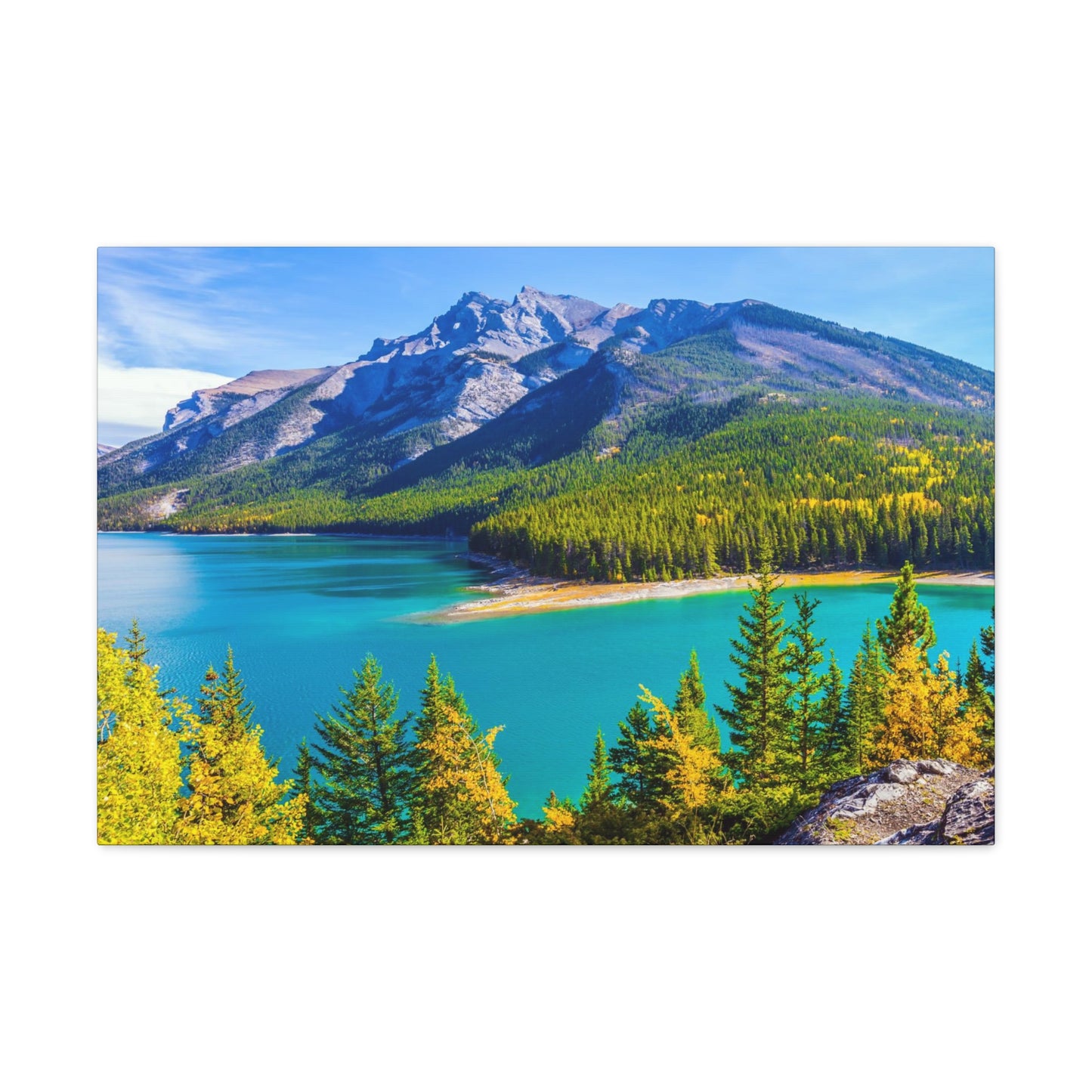 Lake Minnewanka Alberta Canadian Rocky Series - Canvas