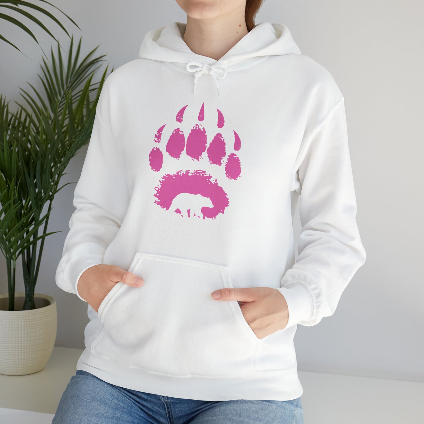 Bear paw pink - Unisex Heavy Blend™ Hooded Sweatshirt