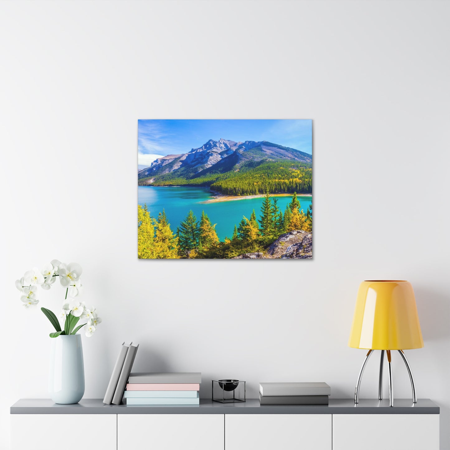 Lake Minnewanka Alberta Canadian Rocky Series - Canvas