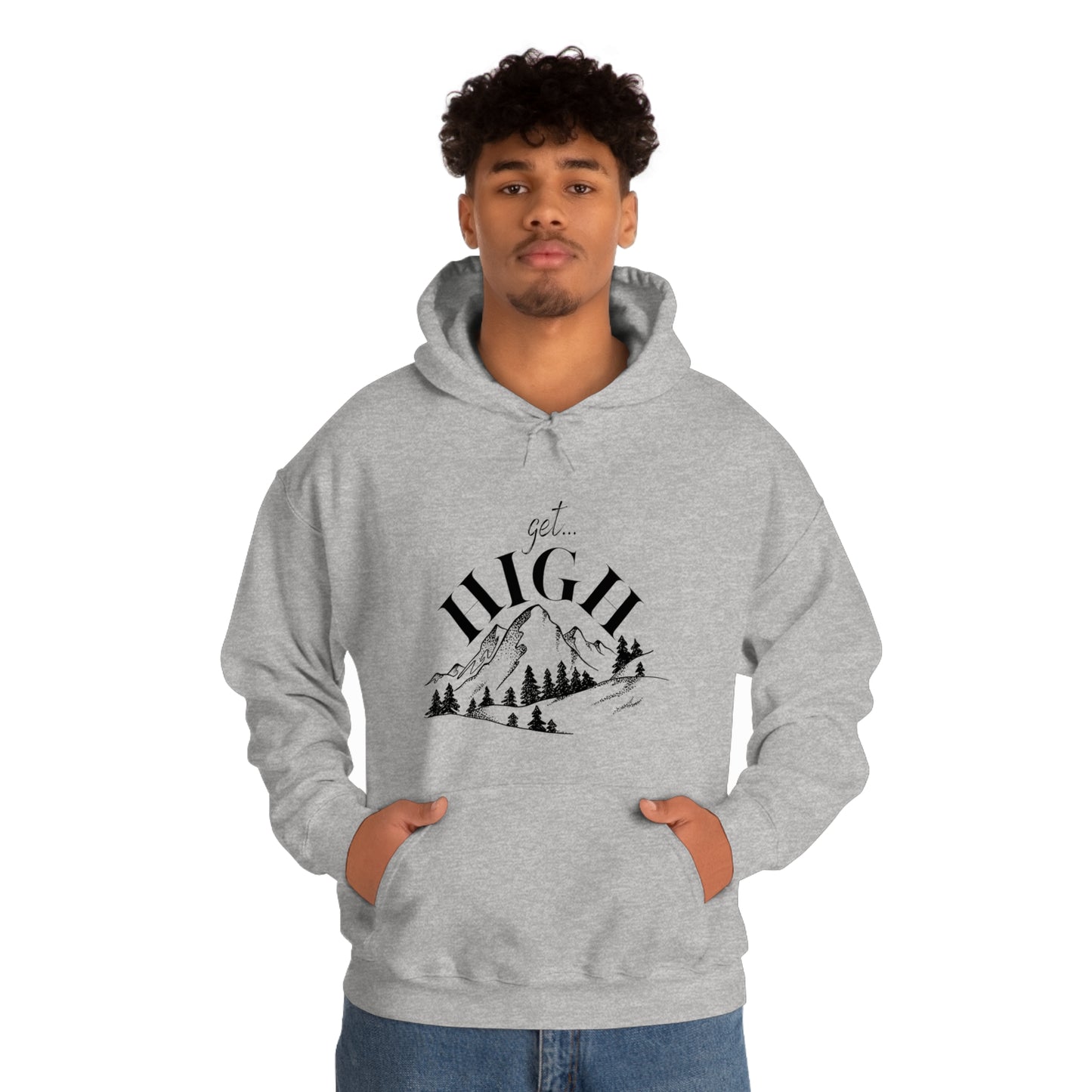 Unisex Heavy Blend™ Hooded Sweatshirt - Get High with Mountains