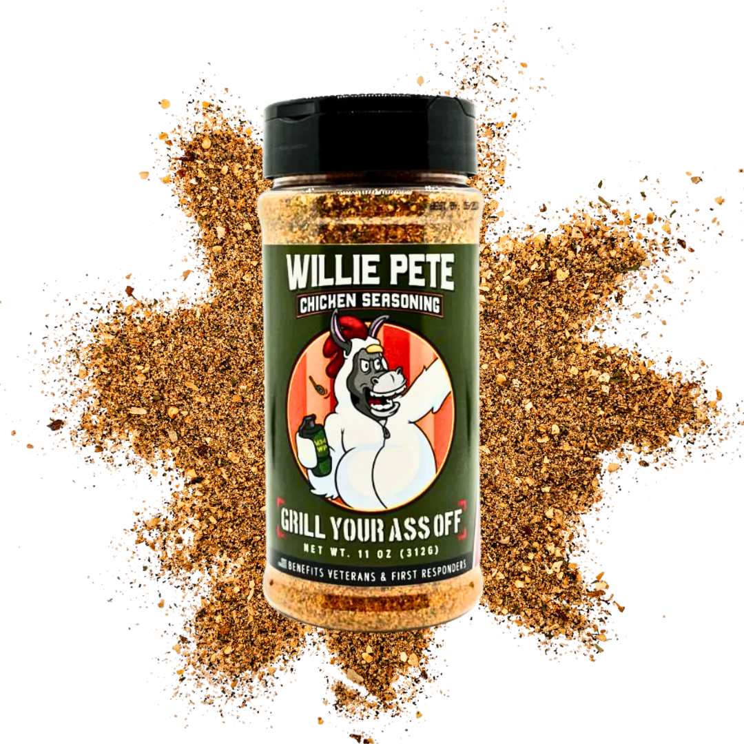 Willie Pete Chicken Seasoning - Poultry, Garlic, Pepper Grill Your Ass Off - Spices, Rubs, Seasonings, Sauces, Jerky