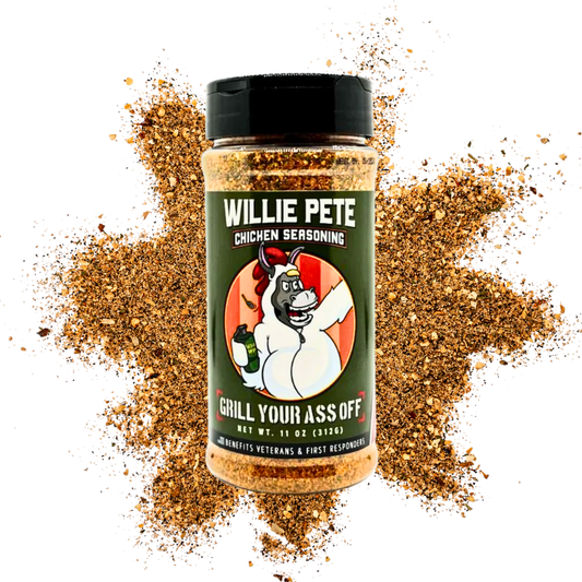 Willie Pete Chicken Seasoning - Poultry, Garlic, Pepper Grill Your Ass Off - Spices, Rubs, Seasonings, Sauces, Jerky