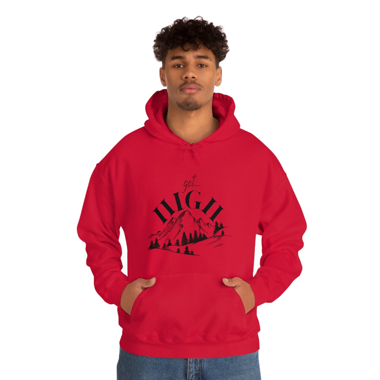 Unisex Heavy Blend™ Hooded Sweatshirt - Get High with Mountains