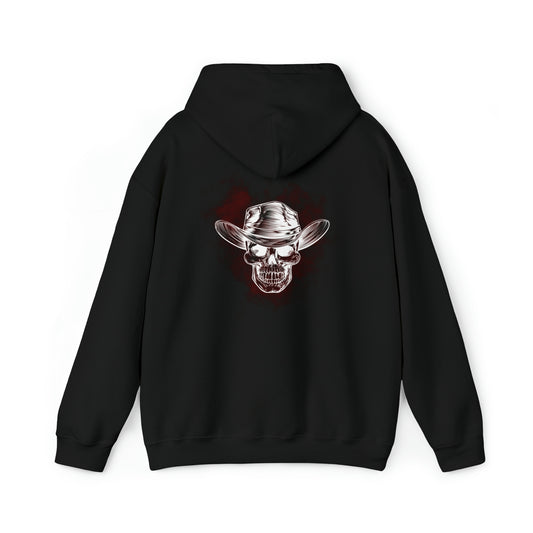 Cowboy Skull Red Smoke - Unisex Heavy Blend™ Hooded Sweatshirt